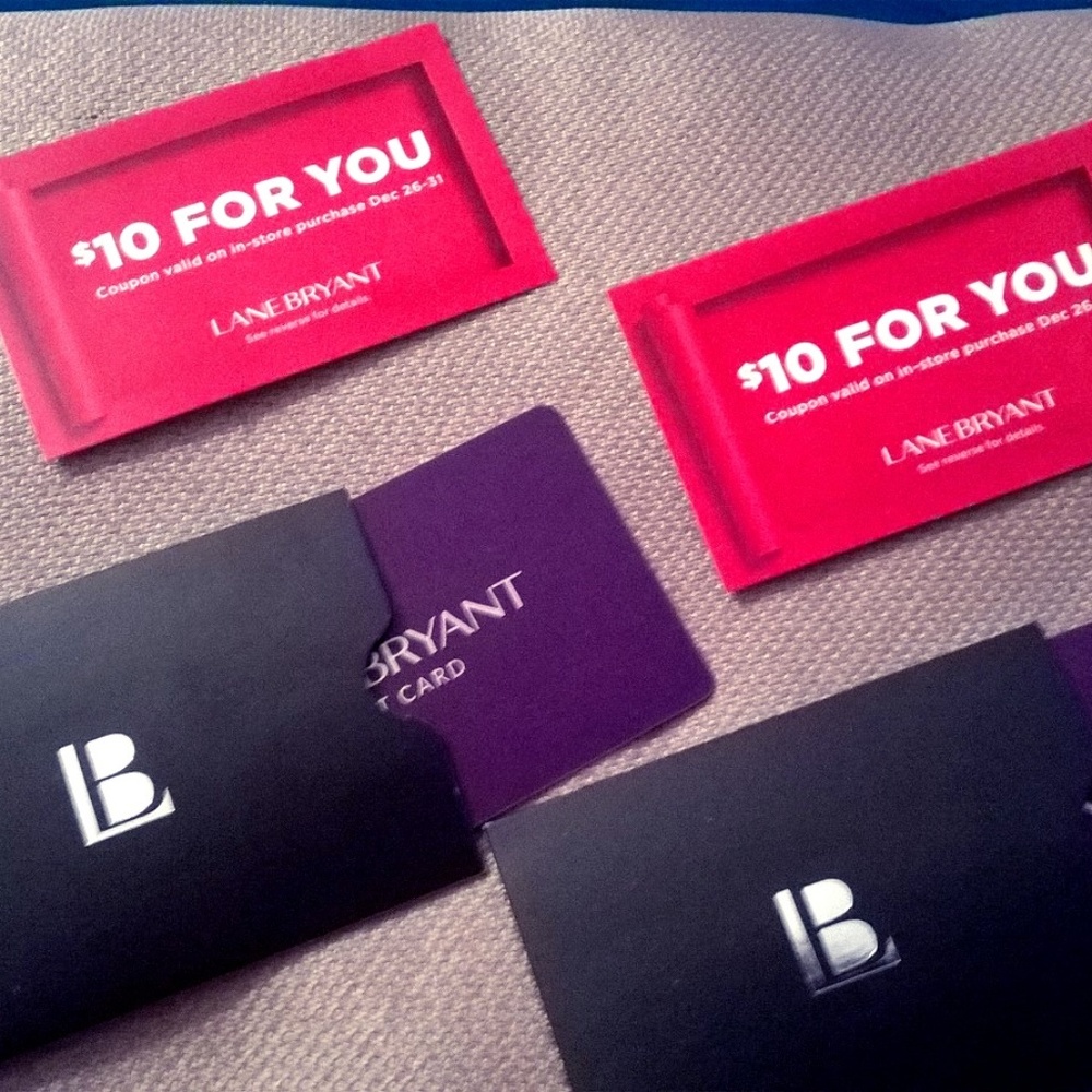 *REDUCED*Lane Bryant Gift Cards 90.00